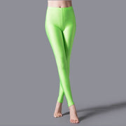 Shiny Fluorescent Spandex Leggings - WREN