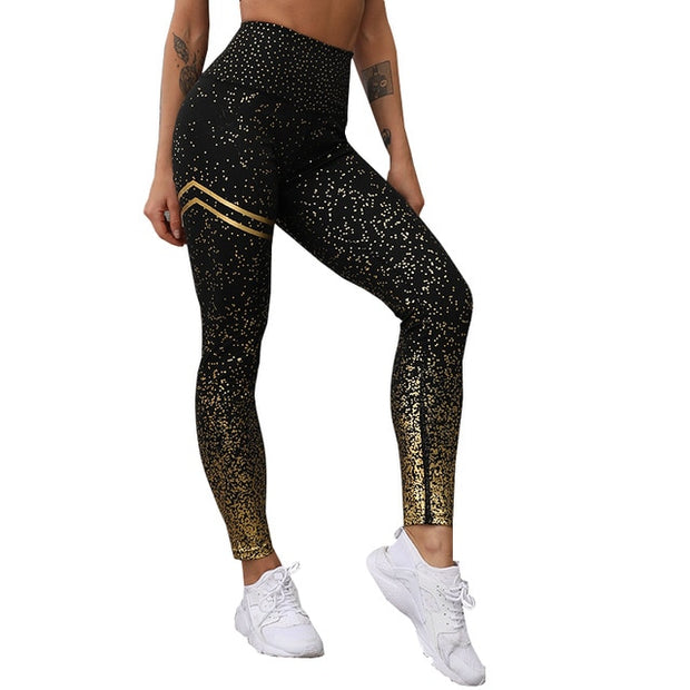 Gold Print Leggings - WREN