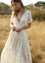 Elegant Floral Holiday Dress - WREN