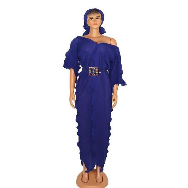 Plus Size Long African Maxi Dress - WREN