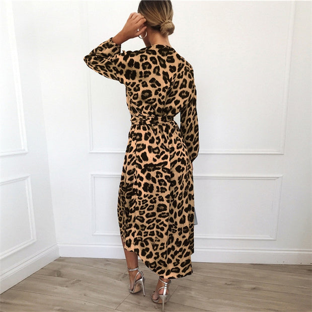 Leopard A-Line Loose Dress - WREN